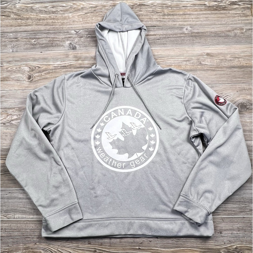 Canada Weather‎ Gear Men's Hoodie Pullover Sweatshirt Mens L Large Graphic Print